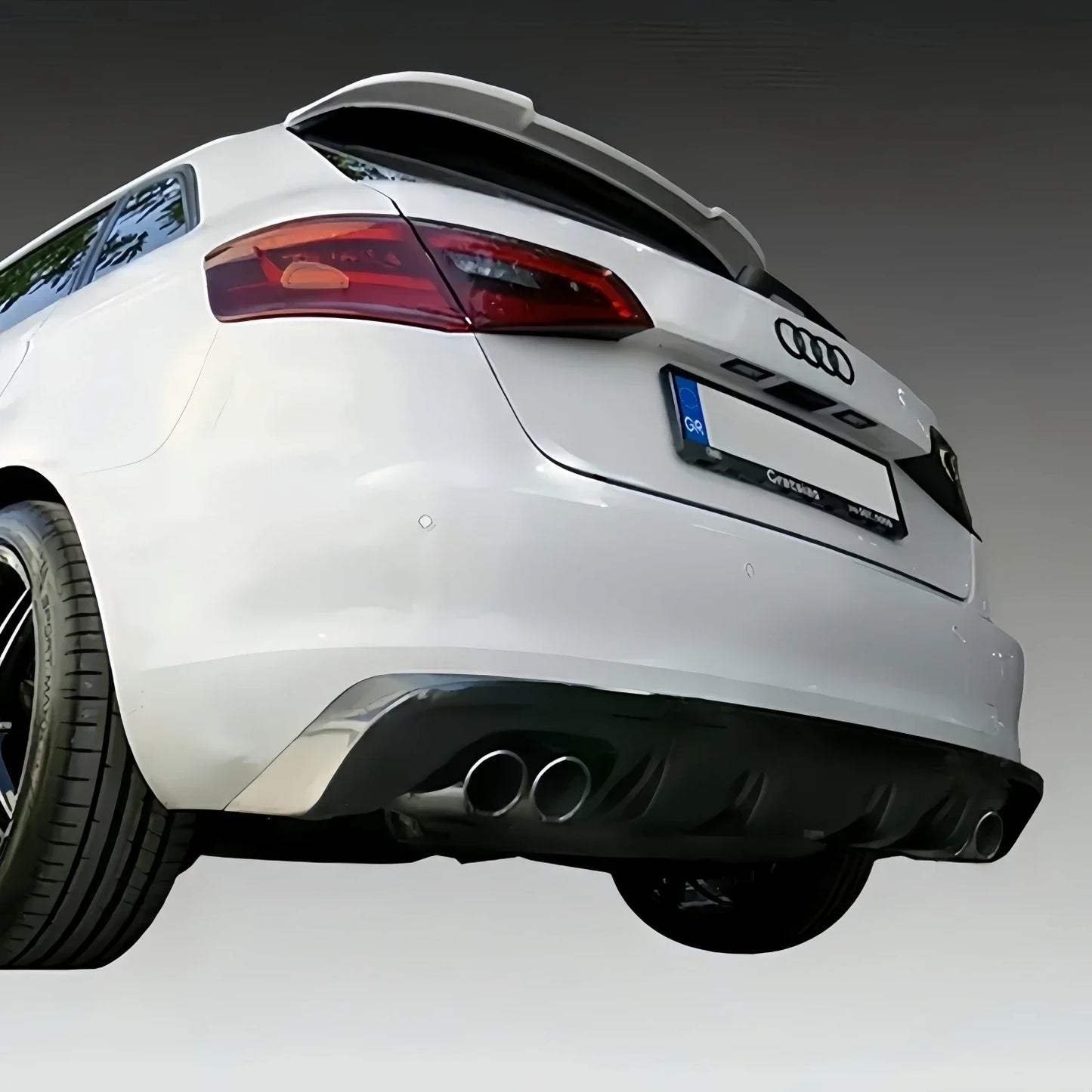 Difusor trasero negro brillante para Audi A3 8V S-Line Sportback (2016–2020)