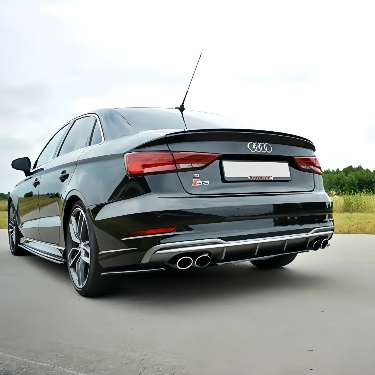 Difusor Trasero Maxton Style Negro Brillante – Audi S3 8V FL (2017-2024) Hatchback, Sportback y Sedán