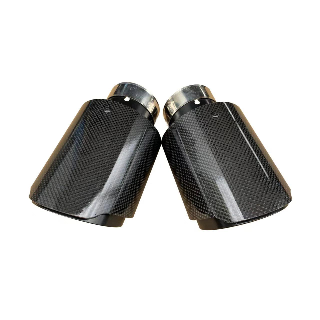 Cola de escape universal efecto carbono (salida simple)