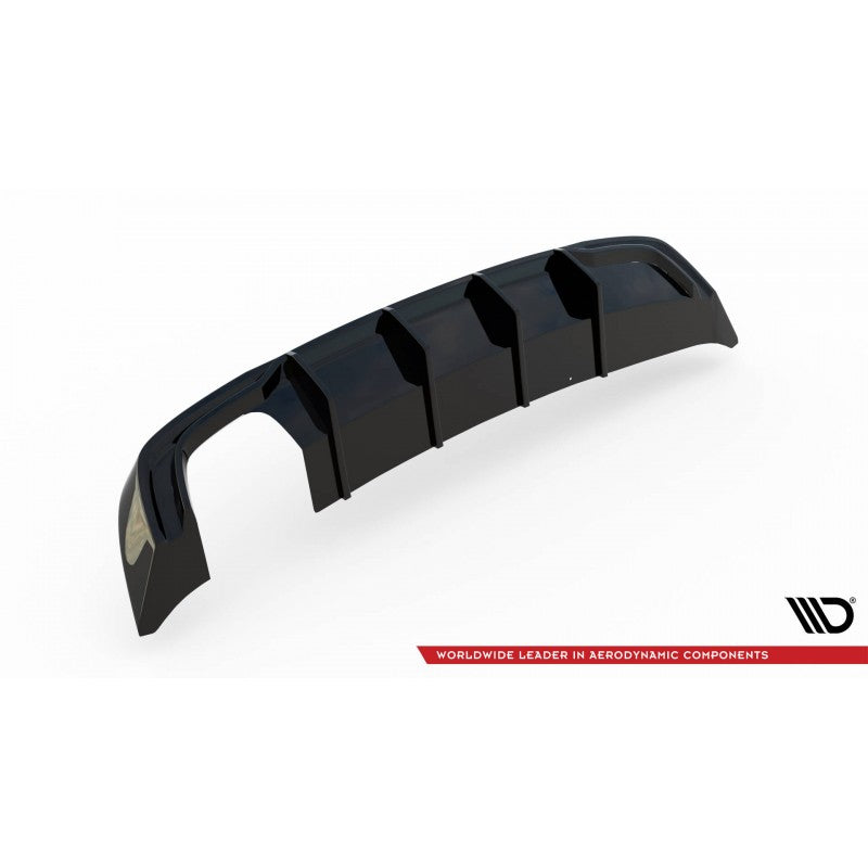 Difusor Trasero Maxton para Audi A3 8V FL Sportback Negro Brillante