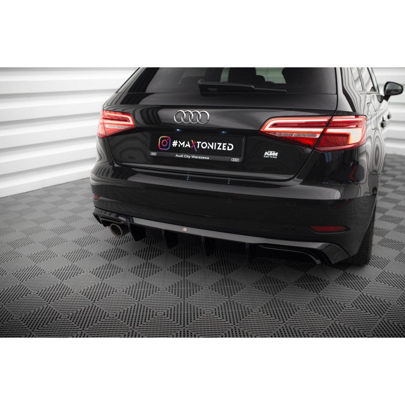 Difusor Trasero Maxton Design Audi A3 8V FL Sportback ABS