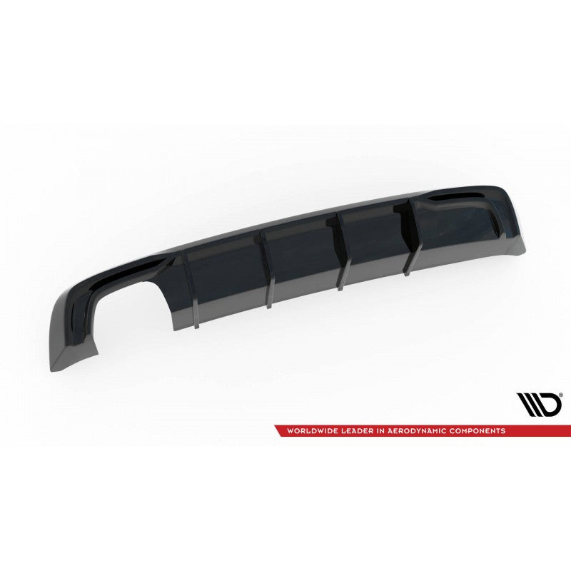 Difusor Trasero Maxton para Audi A3 8V FL Sportback Negro Brillante
