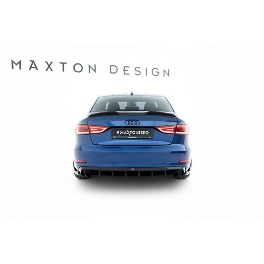 Difusor Trasero Maxton Design para Audi A3 Sedán 8V Negro