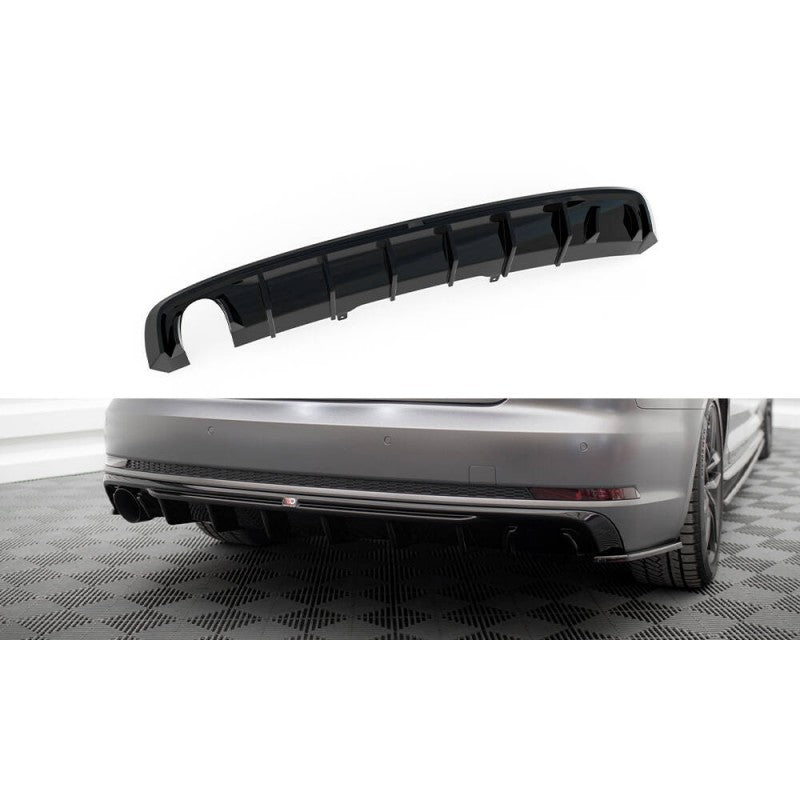 Difusor Trasero Maxton Design Negro Brillo Audi A4 B9 S-Line