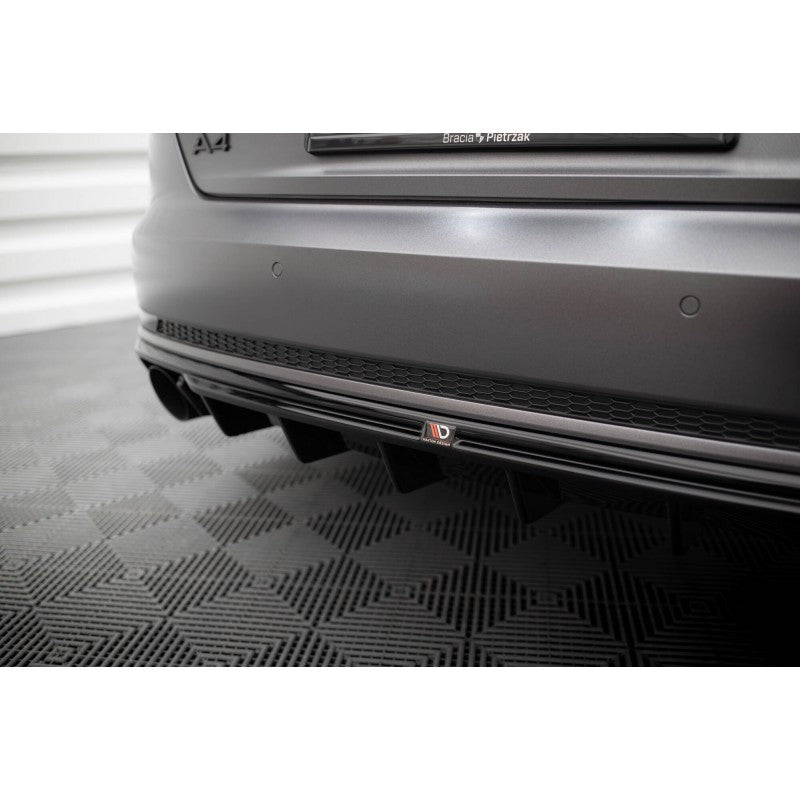 Difusor Trasero Maxton Design Negro Brillo Audi A4 B9 S-Line