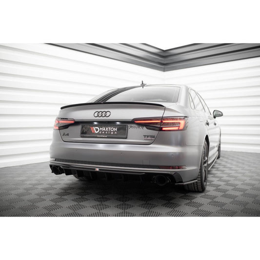 Difusor Trasero Maxton Design Audi A4 B9 S-Line Negro Brillo