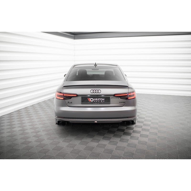 Difusor Trasero Maxton Design Audi A4 B9 S-Line Negro Brillo