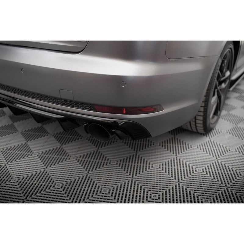 Difusor Trasero Maxton Design Audi A4 B9 S-Line Negro Brillo