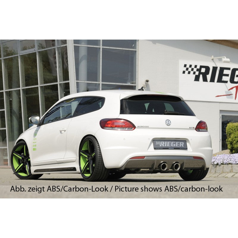 Difusor Trasero Rieger Premium VW Scirocco Mk3 R-Line Doble Salida Central