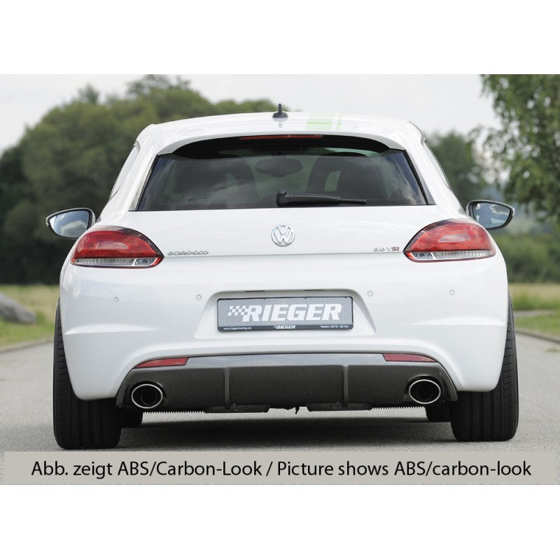 Difusor Trasero Rieger Premium VW Scirocco Mk3 R-Line Salida Ovalada Deportivo