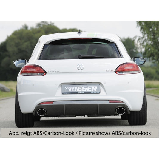 Difusor Trasero Rieger Premium VW Scirocco Mk3 R-Line Salida Ovalada Deportivo