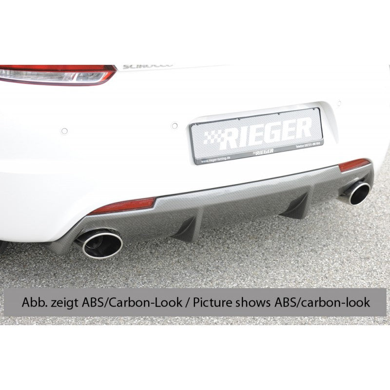Difusor Trasero Rieger Premium VW Scirocco Mk3 R-Line Salida Ovalada Deportivo
