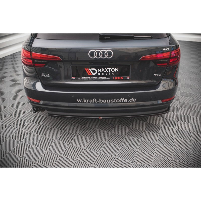 Splitter Maxton Design Audi A4 Avant B9 Lip Trasero Negro Brillante