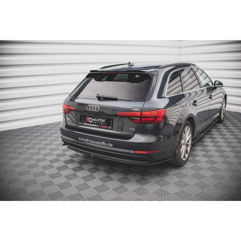 Splitter Maxton Design Audi A4 Avant B9 Lip Trasero Negro Brillante
