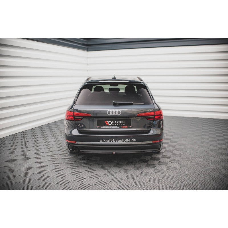 Splitter Maxton Design Audi A4 Avant B9 Lip Trasero Negro Brillante