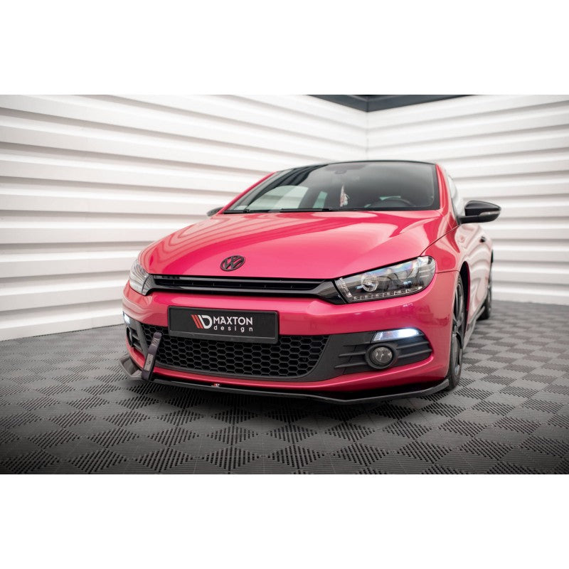 Maxton Design V.2 Labio Deportivo para VW Scirocco Mk3 2008-2014 Negro Brillante ABS