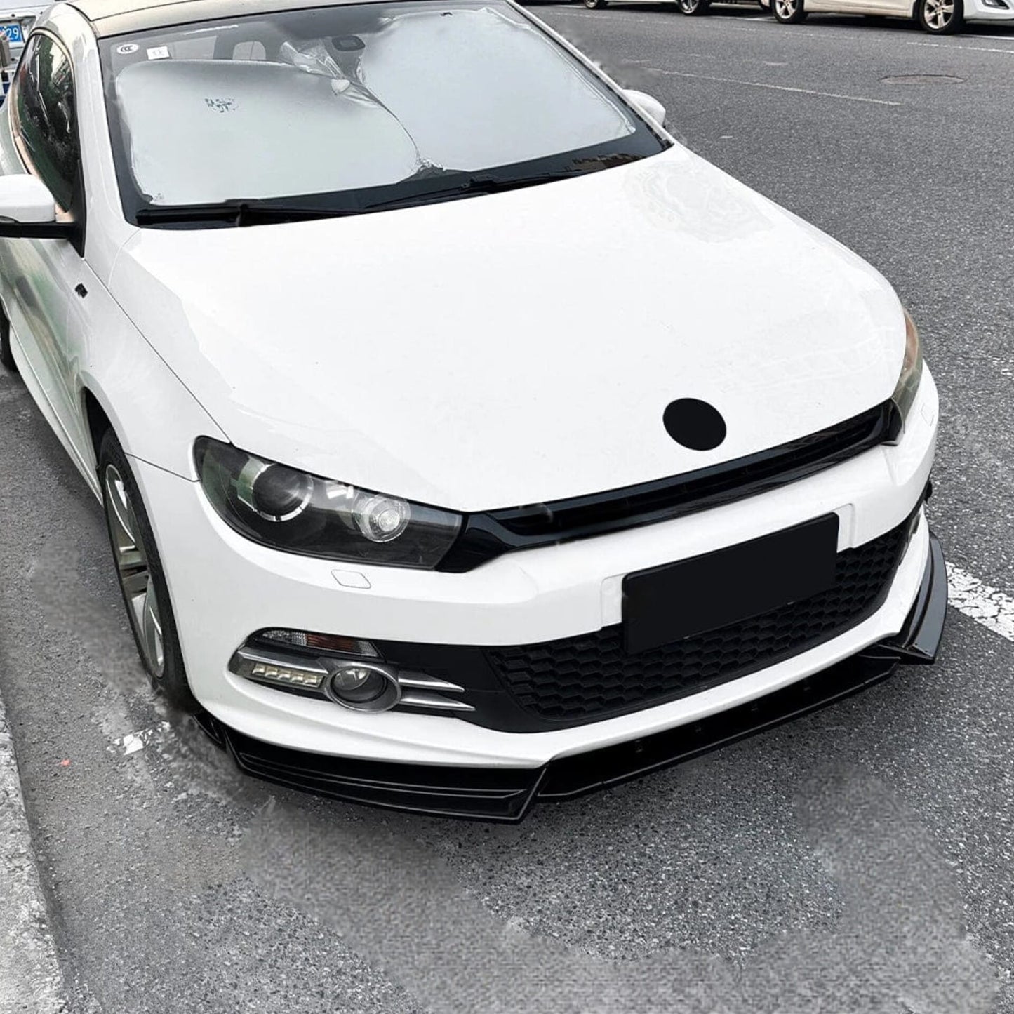 Lip delantero negro brillante para Volkswagen Scirocco R-Line / GTS (2008–2014)