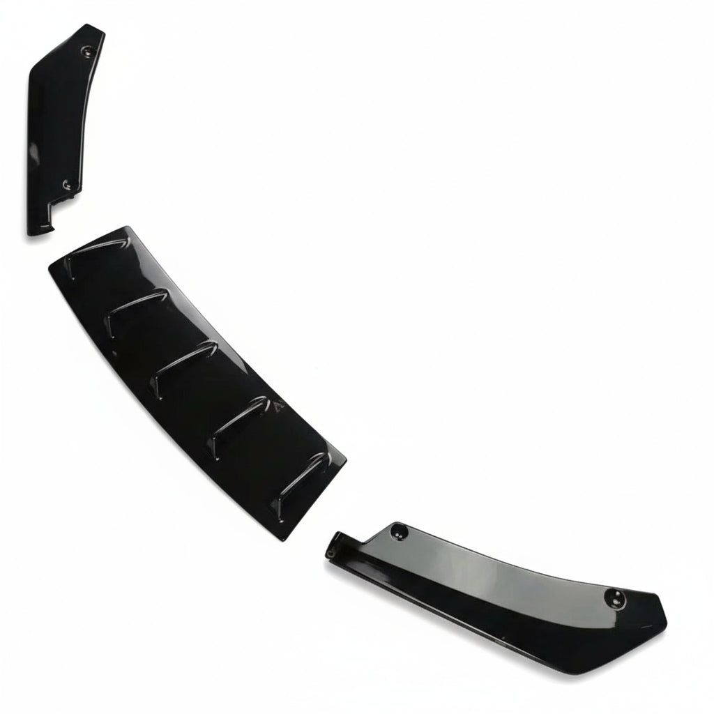 Difusor trasero negro brillante para Volkswagen Scirocco 2.0 TSI (2008–2013, Pre-LCI)