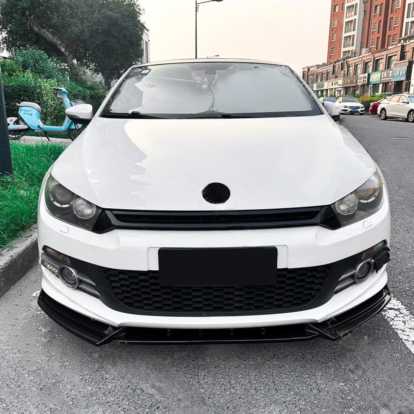 Lip delantero negro brillante para Volkswagen Scirocco R-Line / GTS (2008–2014)