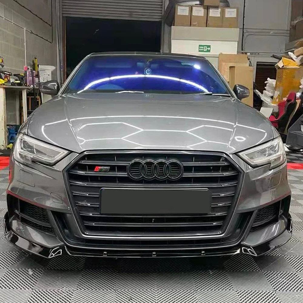 Lip delantero negro brillo para Audi A3/S3 8V (2017-2020) S-Line