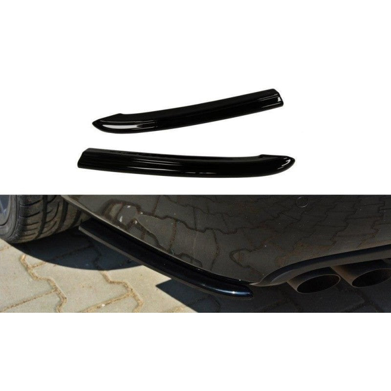 Flaps Splitters Laterales Traseros Maxton Design Audi A4 B8 Negro Brillante