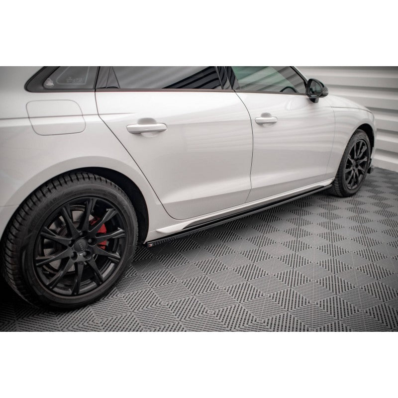 Taloneras Deportivas Maxton Design Audi A4 B9 FL Negro Brillante